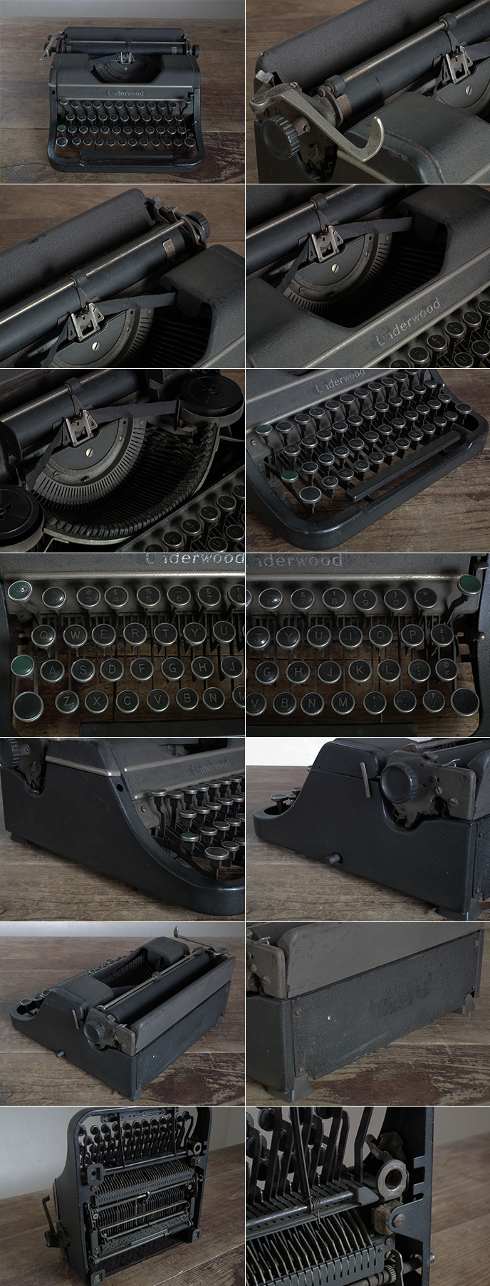 Z00419 US ヴィンテージ UNDERWOOD 古い英文タイプライター