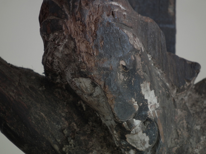 E2801】木彫り イエスキリスト 像 ナザレの人 アンティーク-