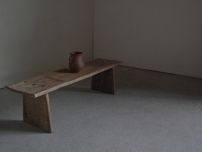 古道具の木製ベンチ、台-