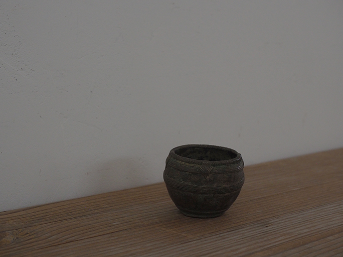 インド アンティーク 小さな真鍮製の壺 ボウル 容器| MANSIKKA