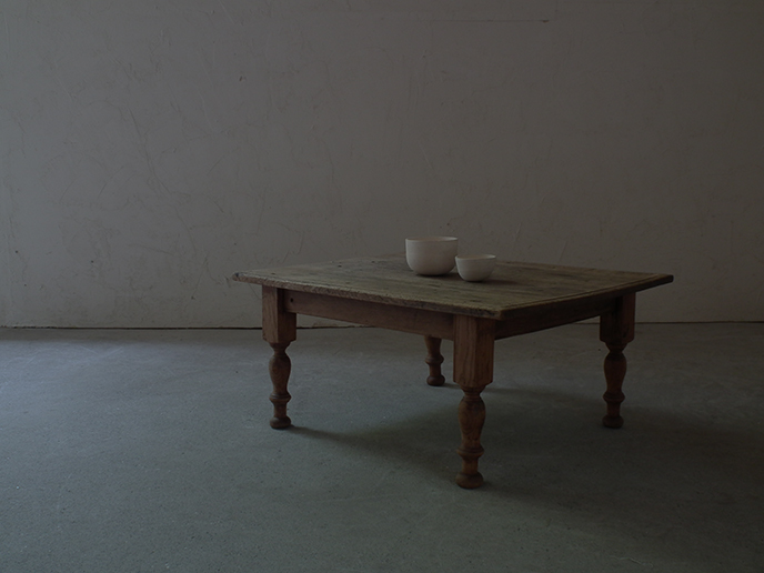 G04880 昭和レトロ 古い木味の木製座卓 ローテーブル | MANSIKKA antiques