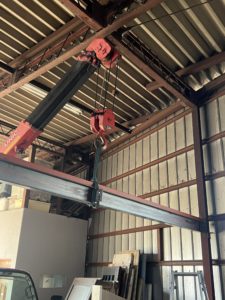 鉄工工事の様子